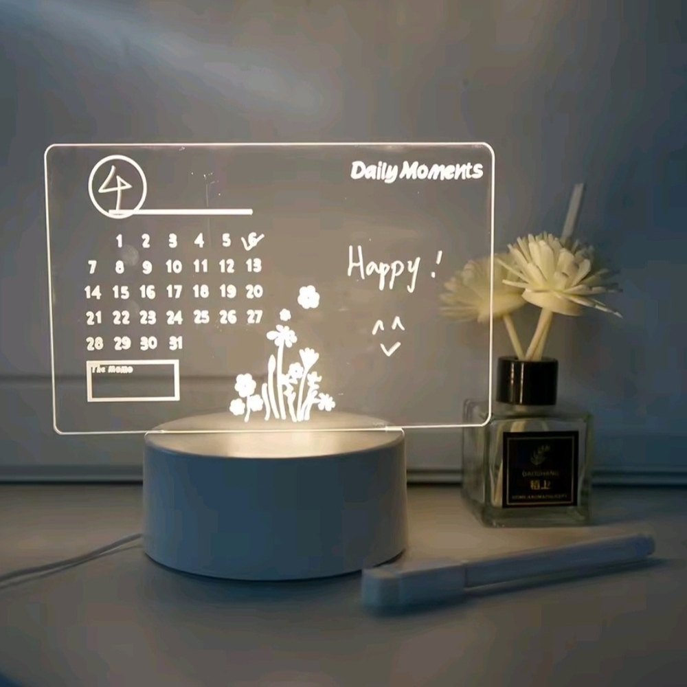 NEW‼️Creative LED Note Board Night Light USB Rewritable Message Board - Picture 3 of 6